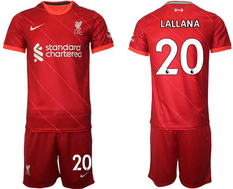 Men 2021-2022 Club Liverpool home red #20 Soccer Jersey->paris st german jersey->Soccer Club Jersey